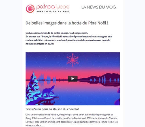 newsletter Agence Patricia Lucas - décembre 2019