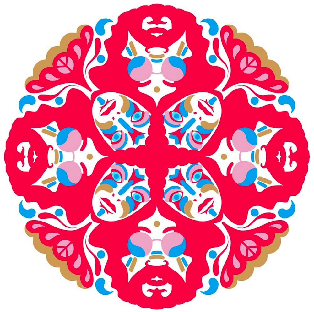 masque, japon, japonais, rouge, mandala