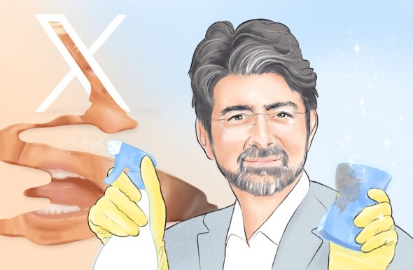 Pierre Omidyar par Cécile Alvarez pour La Croix