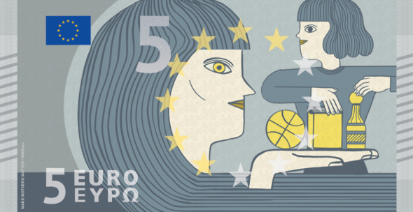 billet de 5 euros illustré par Aurore Petit pour l'ONG Make Mothers Matter